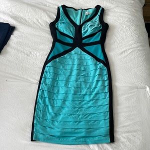 Cache blue dress with built in bra